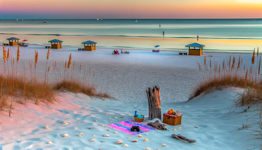 coquina beach sunset spots