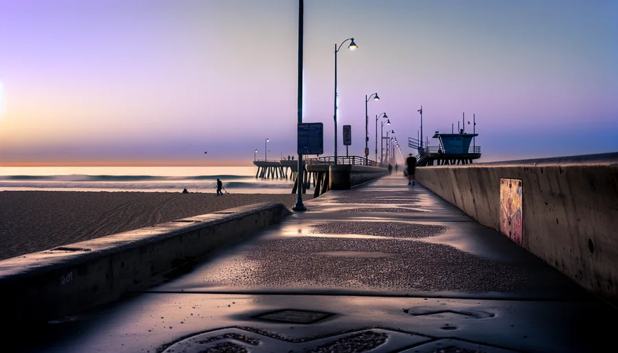 venice fishing pier morning walk